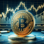 Bitcoin Kurs im Hintergrund eine BTC Coin