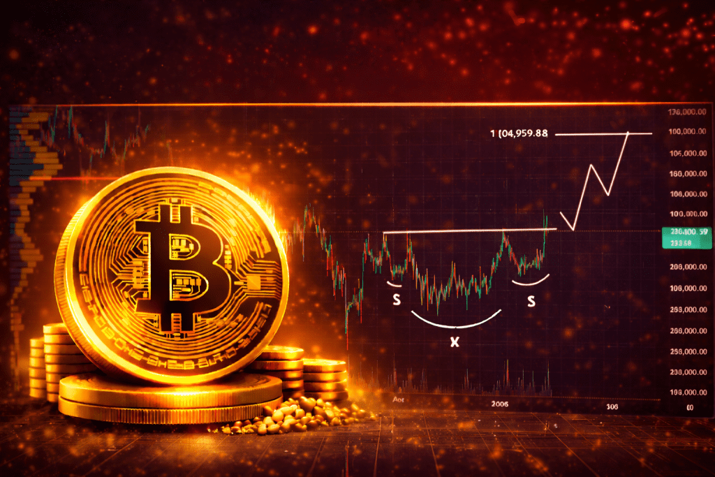Bitcoin Kurs vollzieht eine inverse Kopf Schulter Formation