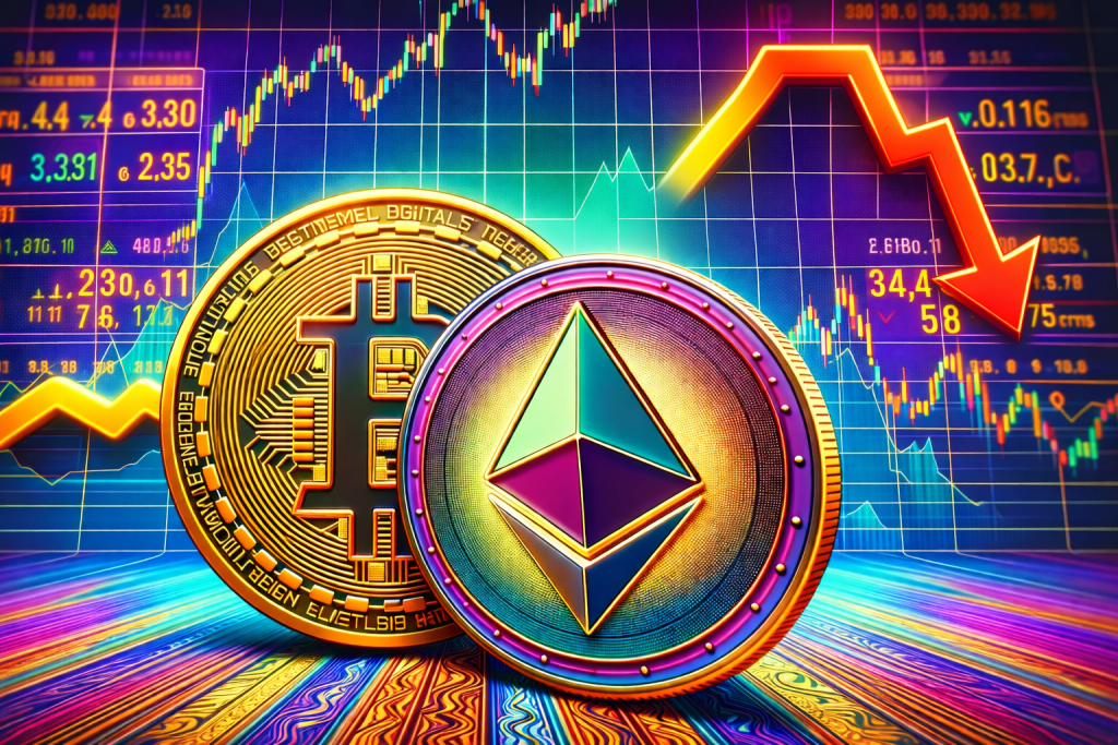 Bitcoin Kurs und Ethereum Kurs in einem bärischen Umfeld