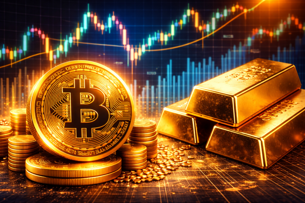 Preisentwicklungen Bitcoin vs Gold