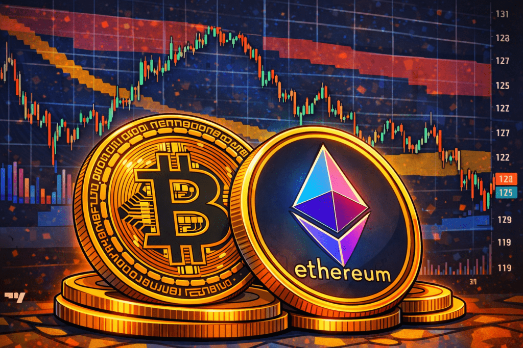 Bitcoin Kurs und Ethereum Kurs in der Analyse