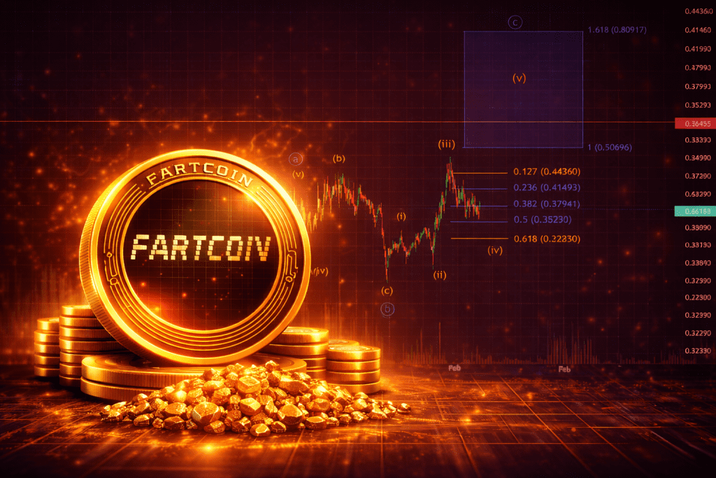 FARTCOIN Kurs vor aufwärts gerichtetem ZigZag