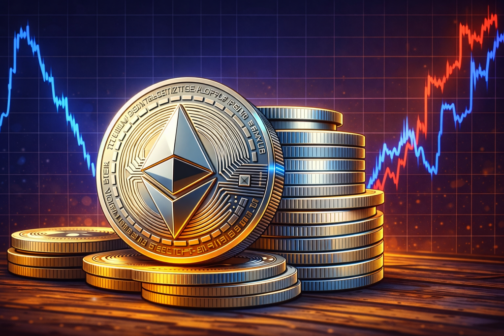 Titelbild geeignet für Ethereum News rundum das Ethereum (ETH) Staking