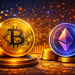 Bitcoin (BTC) und Ethereum (ETH) stehen sich gegenüber