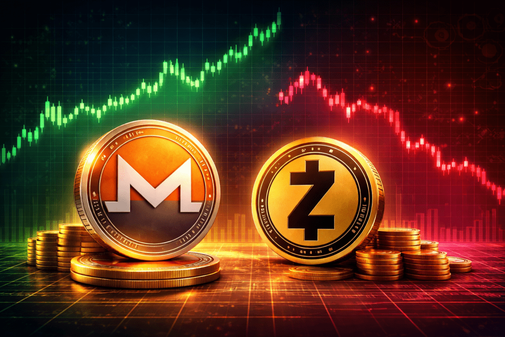 Monero Kurs (XMR) steigt während Zcash kurs (ZEC) fällt