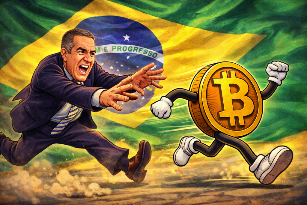 Titelbild zur Bitcoin News zur Brasilien-Reserve in Höhe von 1 Millionen BTC