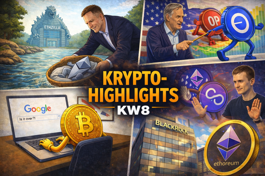 Die spannenden Bitcoin News, Ethereum Entwicklungen und DeFi News im Überblick für die KW8