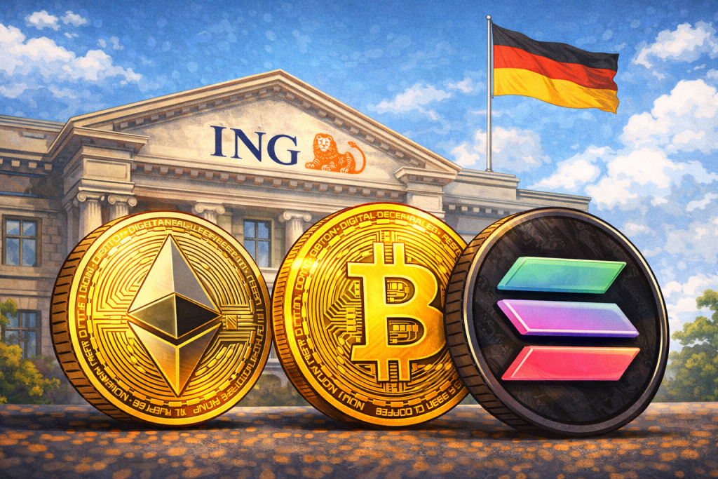 Krypto News zu den neuen Krypto-ETPs auf Bitcoin, Ethereum und Solana bei der ING Deutschland